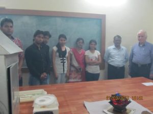 Dr. Ulrich Berk, right, with staff and students of North Maharashtra University, India